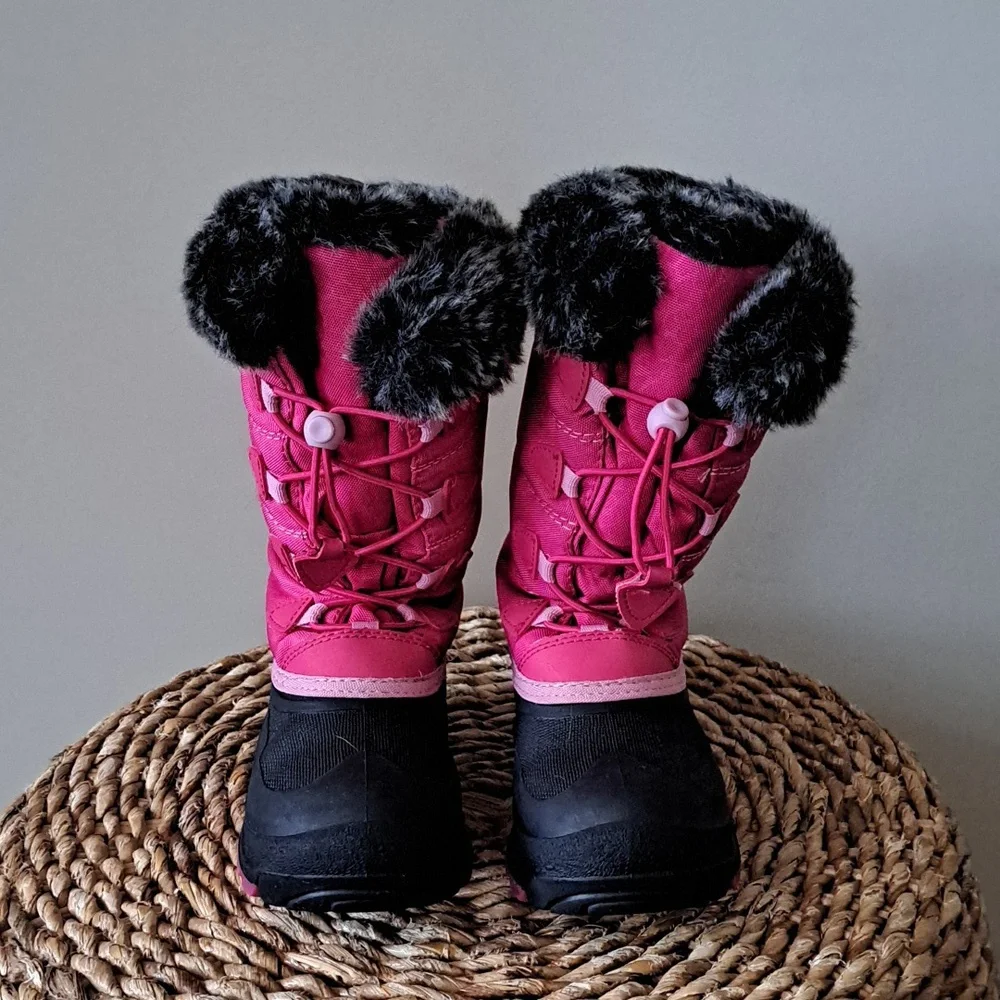 Kamik Girls Snow Gypsy 3 Waterproof/Insulated Rose/Black Winter/Outdoor Boots 13